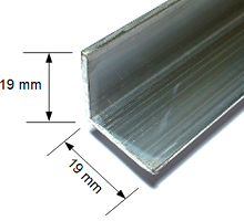 Aluminium Equal Angle Bar19X19X2mm Aluminium Equal Angle Bar19X19X2mm
